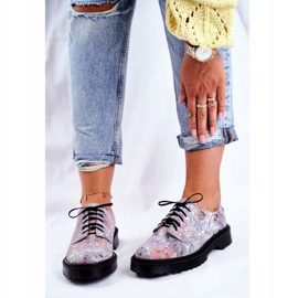 Naisten Brogues Oxfords Harmaa Nahka Maciejka 04087-13 monivärinen 1