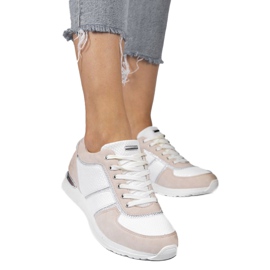 Vaaleanpunaiset ekologiset mokkanahkaiset urheilukengät 6162-Y vaaleanpunainen 1