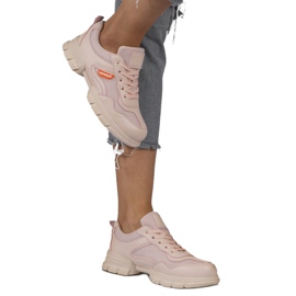 Vaaleanpunaiset muodikkaat urheilukengät C051 vaaleanpunainen 1