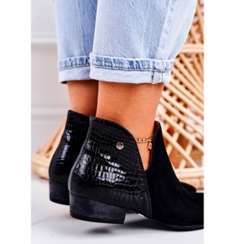 Naisten saappaat Maciejka Nahka Musta Käärme 04091-72 2