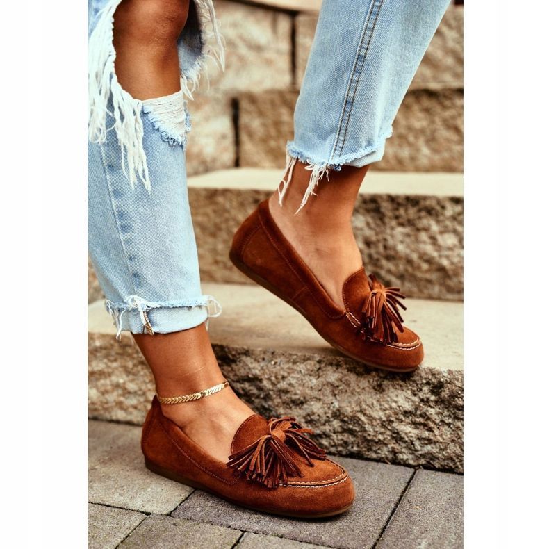 Naisten Loaferit Maciejka Nahka Camel 04830 ruskea 2