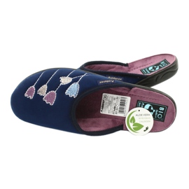 Adanex 25626 tummansininen velour -tossut violetti 4