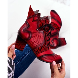 Naisten saappaat Nahka Maciejka Punainen 03194 1