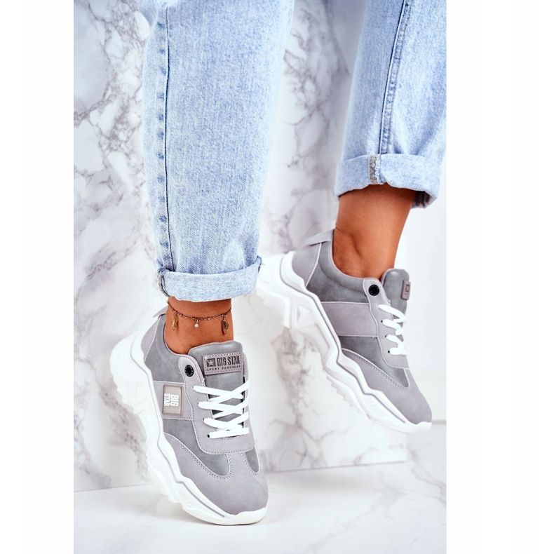 Naisten urheilukengät Big Star Grey GG274211 harmaa 1