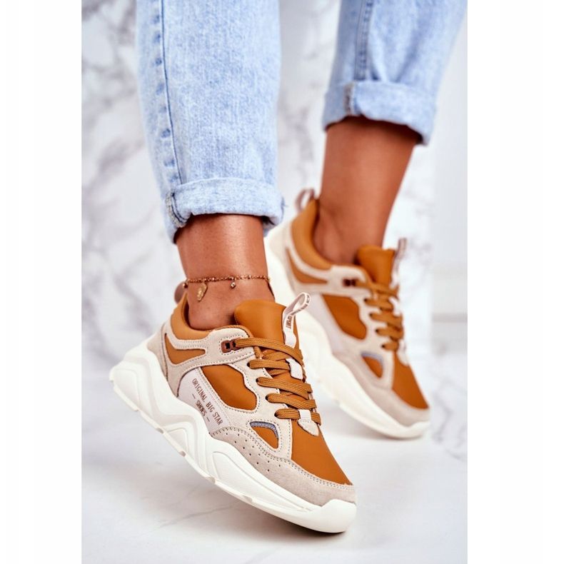 Naisten lenkkarit Big Star Beige GG274653 1