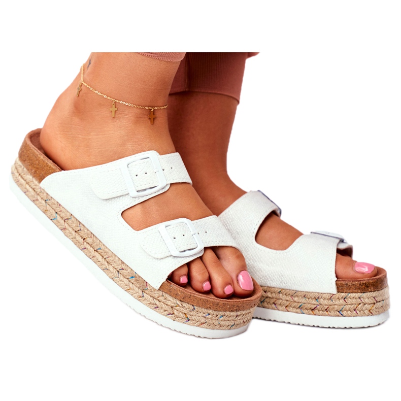 Naisten tossut Big Star White FF274665 valkoinen monivärinen 3