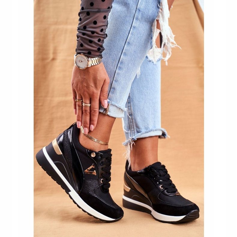 Vinceza Naisten urheilukengät Tennarit Musta 21-10574 1