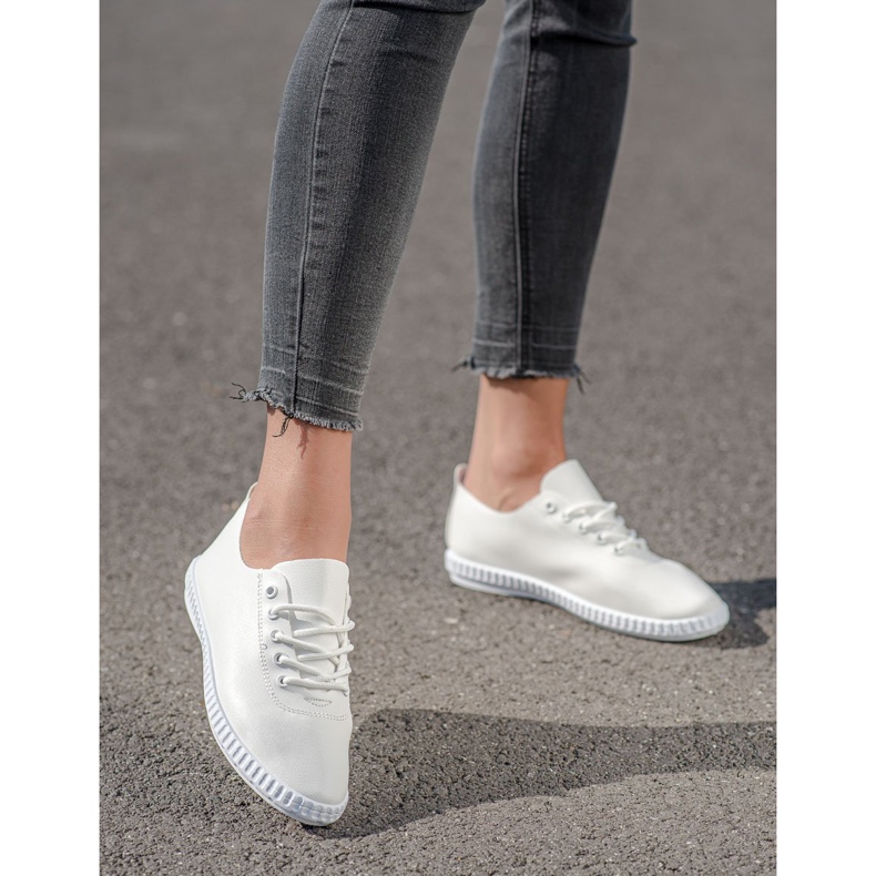 SHELOVET Valkoiset lenkkarit Eco -nahkaa valkoinen 1