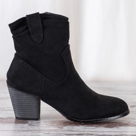 Bestelle Klassiset avoimet cowboy -saappaat musta 2