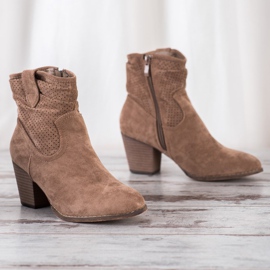 Bestelle Klassiset avoimet cowboy -saappaat beige 1