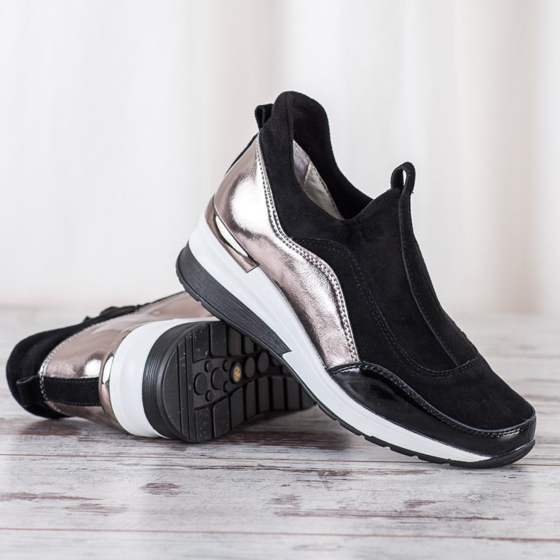 VINCEZA-nahkaiset kengät musta 1