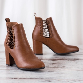 VINCEZA Cut Cut -saappaat ruskea 1