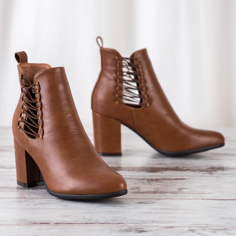 VINCEZA Cut Cut -saappaat ruskea 1