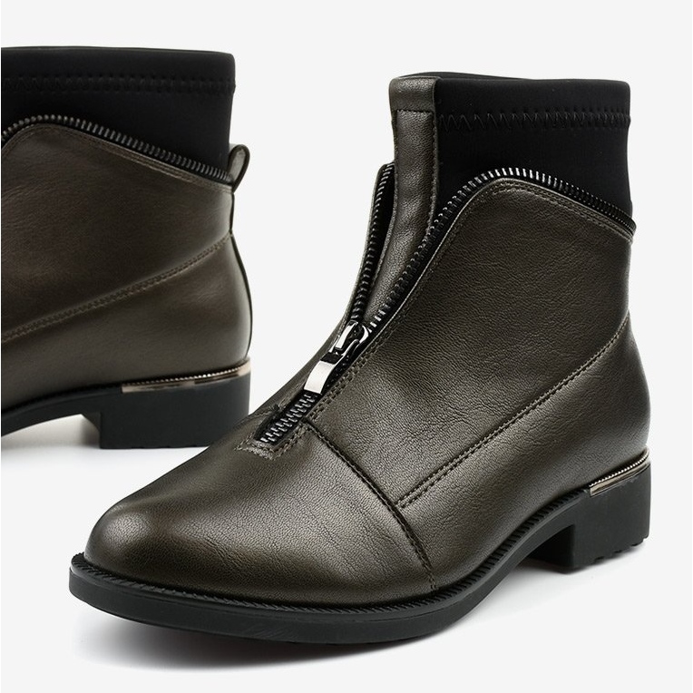 Naisten ruskeat saappaat, joissa on Tyrell -kirjaimet 1