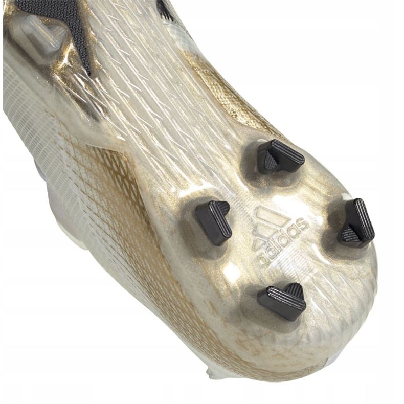 Adidas X Ghosted.1 Fg Jr EG8181 jalkapallokengät musta, valkoinen, kulta valkoinen 1