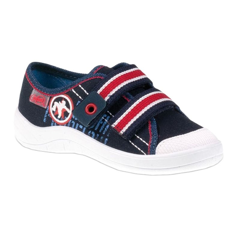 Poikien tossut Befado 672x058 valkoinen punainen laivastonsininen 1