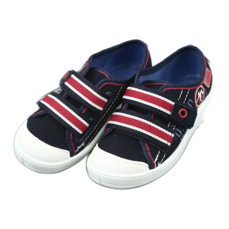 Poikien tossut Befado 672x058 valkoinen punainen laivastonsininen 4