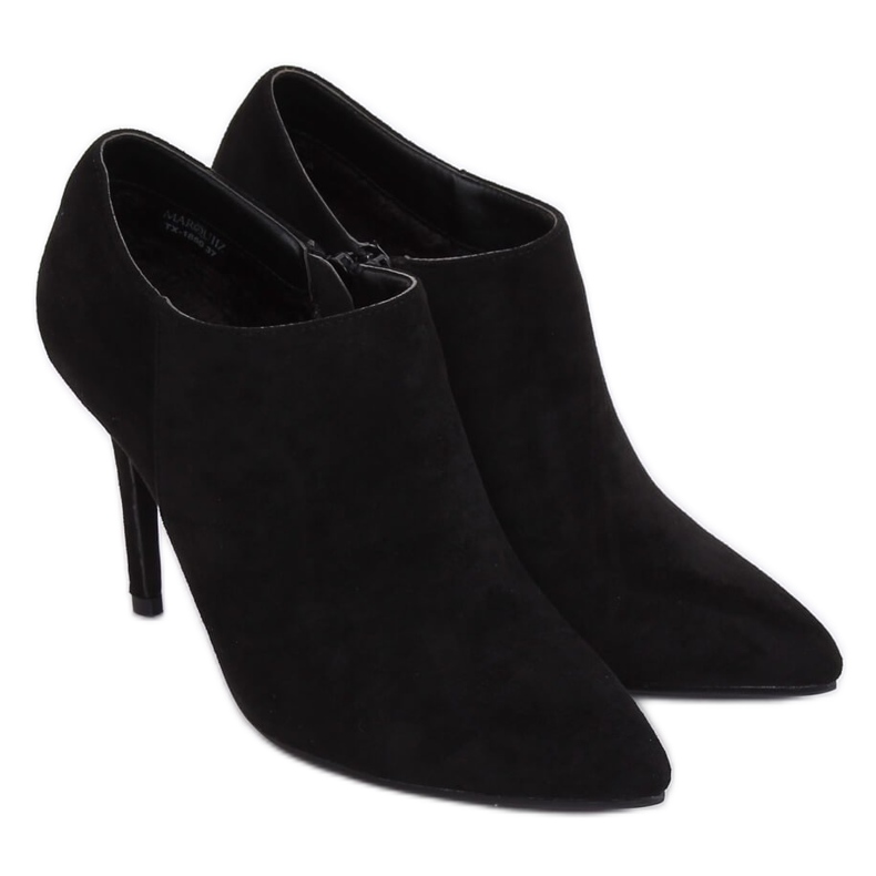 Mustat mokkanahka kengät kantapäässä TX-1850 Musta 1