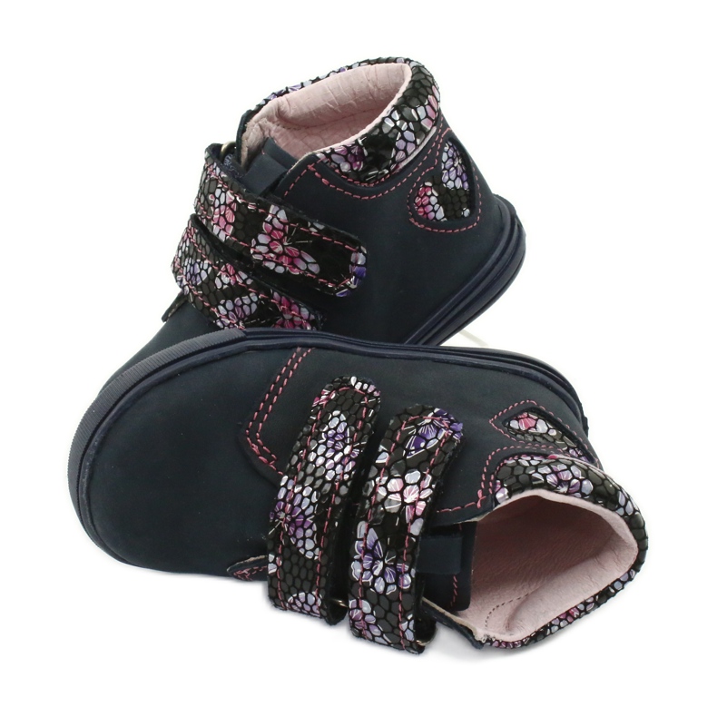Velcro -saappaat perhonen Mazurek 341 tummansininen 4