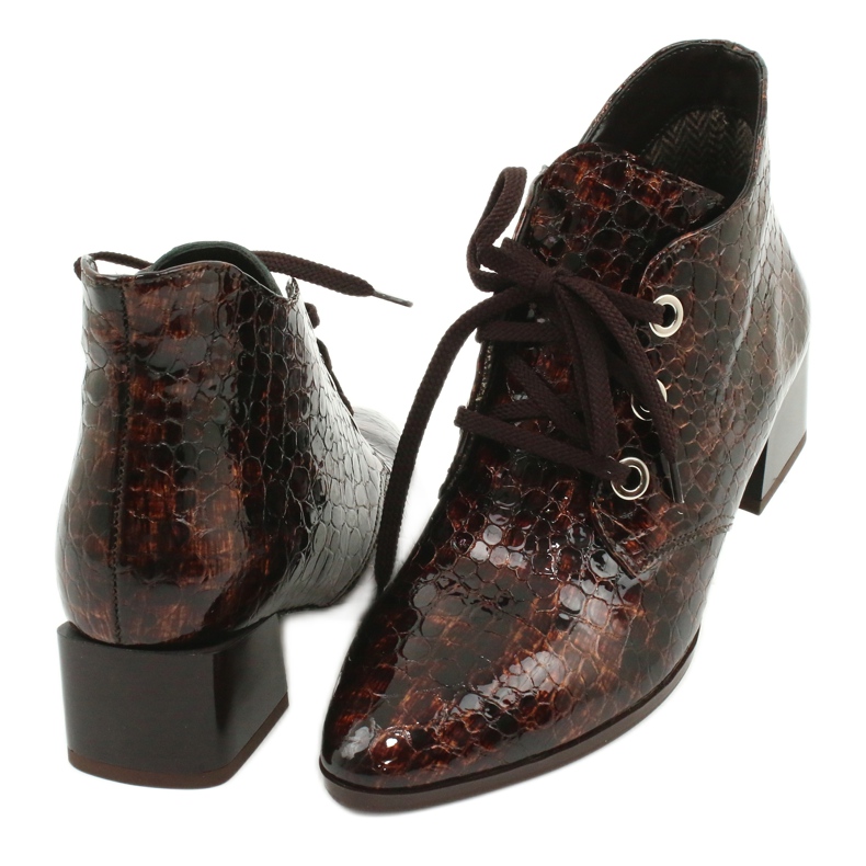 Gamis Lakatut käärmeennahkaiset saappaat 4055 ruskea 3