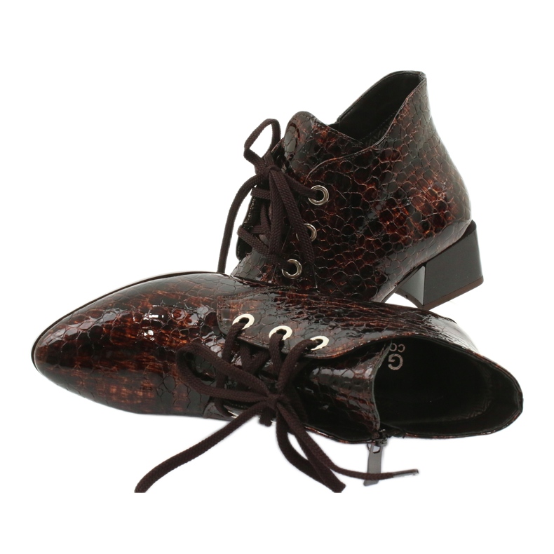 Gamis Lakatut käärmeennahkaiset saappaat 4055 ruskea 4