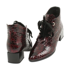 Gamis Lakatut käärmeennahkaiset saappaat 4055 musta punainen 3