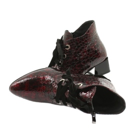 Gamis Lakatut käärmeennahkaiset saappaat 4055 musta punainen 4