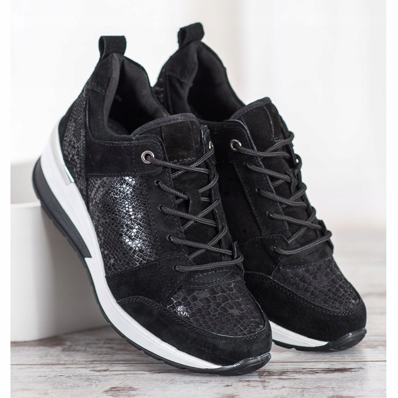 Filippo Mustat nahkaiset lenkkarit 1