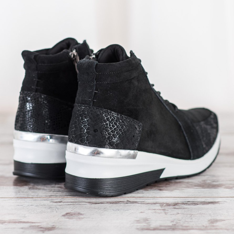 Filippo Nahkaiset nahkasaappaat musta 1