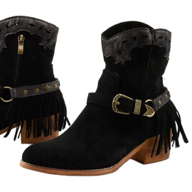 Mustat mokkanahkaiset nilkkurit, joissa on sukupolven tähti 1