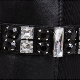 Saappaat koristeltu mustilla CH19176 Musta 1