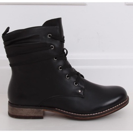 Mustat saappaat nauhoitetut mustat saappaat PG08 Musta 2