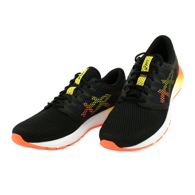 Juoksukengät Asics RoadHawk Ff 2 M 1011A136-005 musta tummansininen oranssi keltainen 2