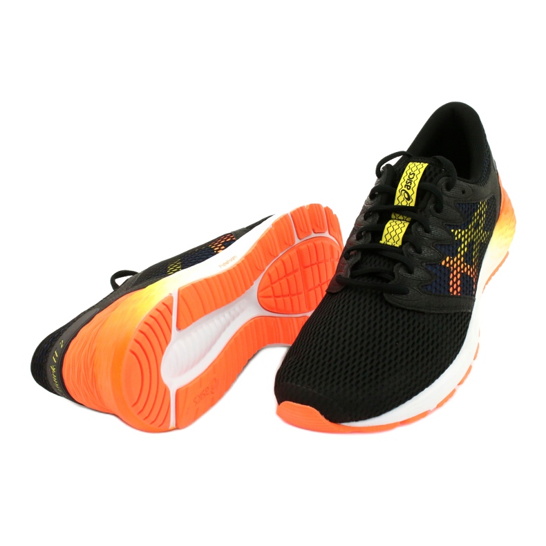 Juoksukengät Asics RoadHawk Ff 2 M 1011A136-005 musta tummansininen oranssi keltainen 3