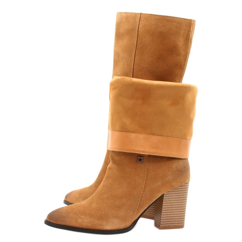 Suede Cowboy Boots Big Star GG274345 Kameli ruskea keltainen 4