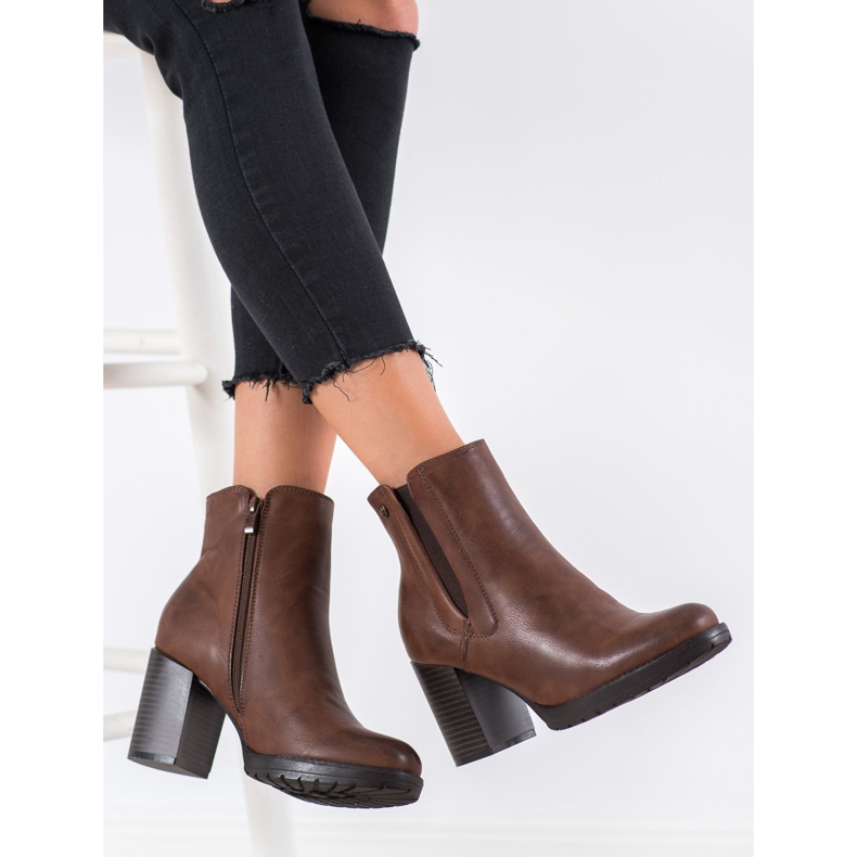 Weide Mukavat saappaat pylväässä ruskea 2