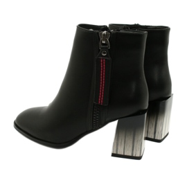 Naisten tyylikkäät mustakorkoiset nilkkurit Filippo DBT1548/20 BK 3