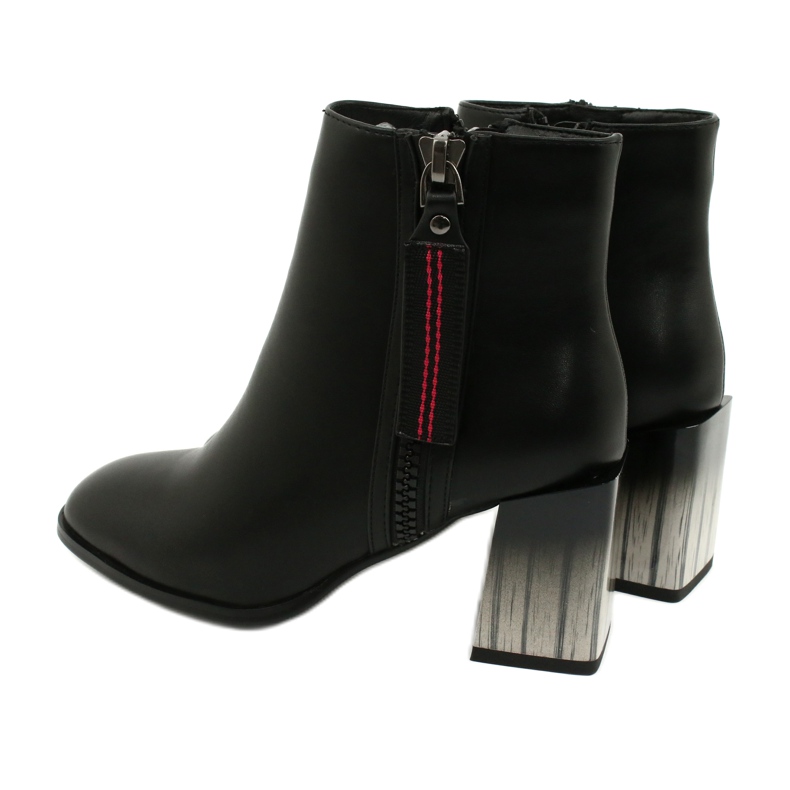 Naisten tyylikkäät mustakorkoiset nilkkurit Filippo DBT1548/20 BK 3