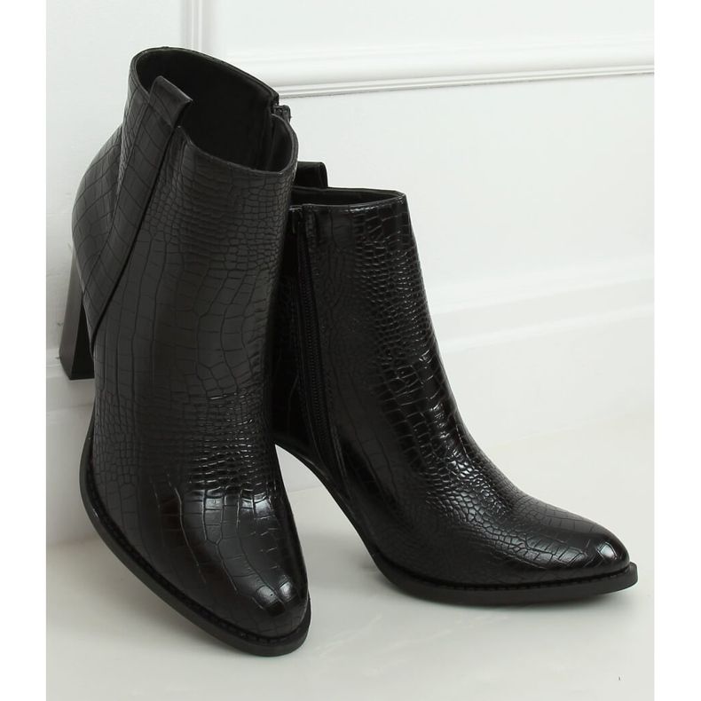 Musta Snakeskin korkokengät UK10 Musta 1