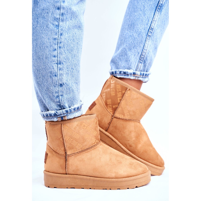 Naisten ruskeat lämpimät lumikengät Big Star GG274559 2