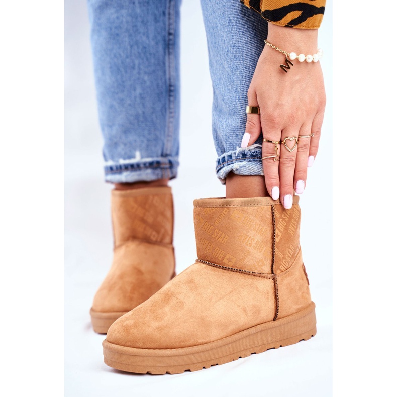 Naisten ruskeat lämpimät lumikengät Big Star GG274559 1