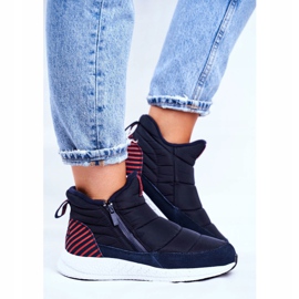 Naisten nuoret lumikengät Big Star Navy Blue GG274471 tummansininen 2