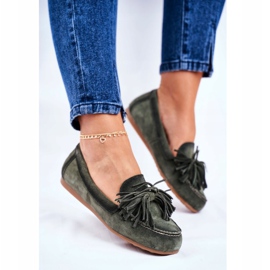 Naisten Loaferit Maciejka Nahka Oliivi 04830-24 vihreä 1