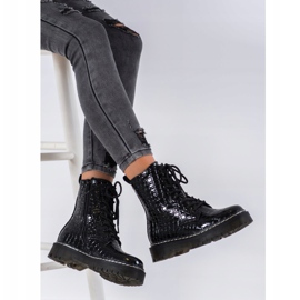 SHELOVET Saappaat kuvioinnilla musta 1