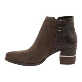 Gamis Naisten tyylikäs mokkanahka saappaat 4005 ruskea 1