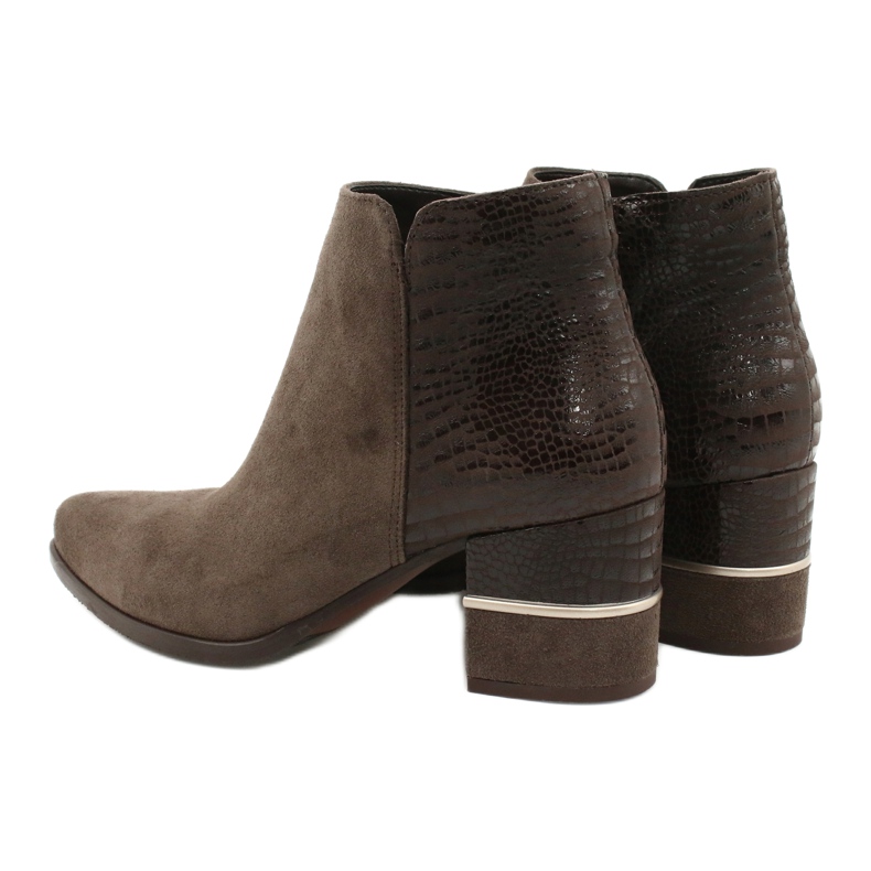 Gamis Naisten tyylikäs mokkanahka saappaat 4005 ruskea 3