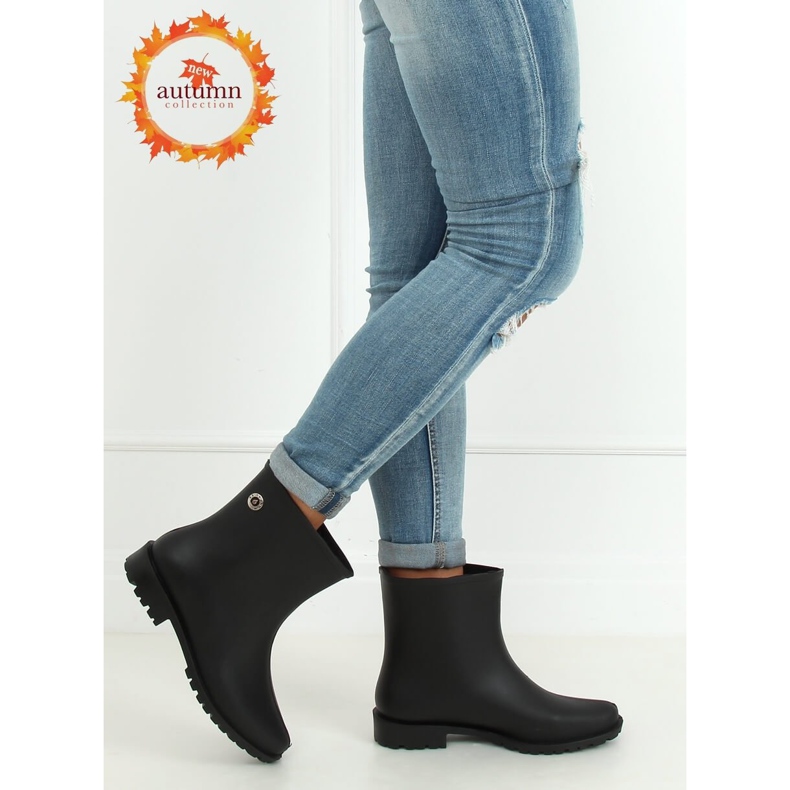 Musta DC11 Musta matta naisten galoshes 1
