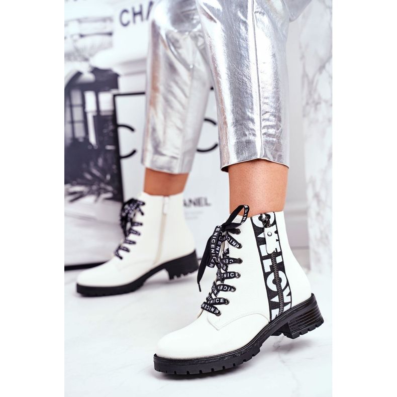 Vinceza Naisten saappaat Valkoinen Verso musta 1