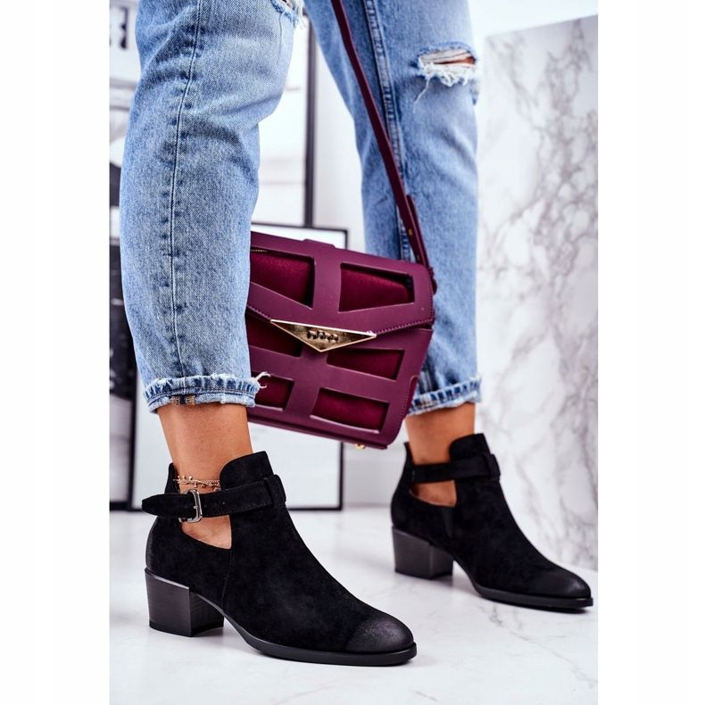 Vinceza Naisten saappaat korkokenkiä, joissa leikkaukset musta Sisilia 1