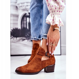 Vinceza Naisten saappaat korkokengillä, joissa on leikkaukset Camel Sisilia ruskea 1